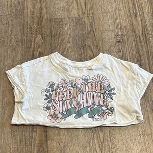 Roxy White Floral Graphic Kids Tee